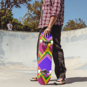 Farbenfrohe abstrakte Kunst Skateboard