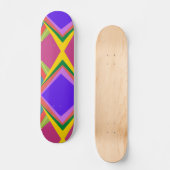 Farbenfrohe abstrakte Kunst Skateboard (Vorderseite)