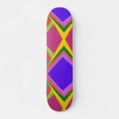 Farbenfrohe abstrakte Kunst Skateboard (Vorne)
