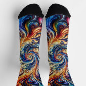 Farbenfrohe Abstrakte Kunst Socken (Oben)