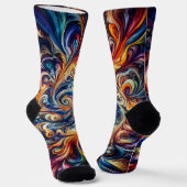 Farbenfrohe Abstrakte Kunst Socken (Gewinkelt)