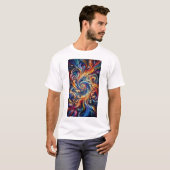Farbenfrohe Abstrakte Kunst T-Shirt (Vorne ganz)