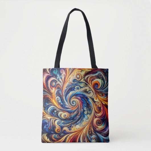 Farbenfrohe Abstrakte Kunst Tasche (Vorderseite)