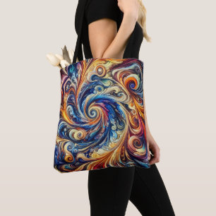 Farbenfrohe Abstrakte Kunst Tasche
