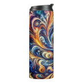 Farbenfrohe Abstrakte Kunst Thermosbecher (Nach links gedreht)
