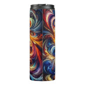 Farbenfrohe Abstrakte Kunst Thermosbecher (Rückseite)