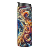 Farbenfrohe Abstrakte Kunst Thermosbecher (Nach rechts gedreht)