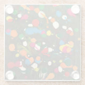 Farbenfrohe abstrakte Kunst Untersetzer (Rückseite)