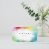 Farbenfrohe Abstrakte Kunst Visitenkarte (Stehend Vorderseite)