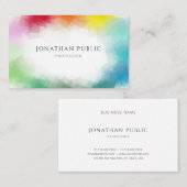 Farbenfrohe Abstrakte Kunst Visitenkarte (Vorne/Hinten)