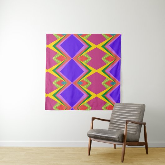 Farbenfrohe abstrakte Kunst Wandteppich (Beispiel (Horizontal))