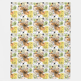 Farbenfrohe Abstrakte Kunst Zeichnend Fleecedecke