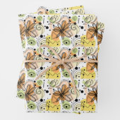 Farbenfrohe Abstrakte Kunst Zeichnend Geschenkpapier Set (Beispiel)