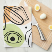 Farbenfrohe Abstrakte Kunst Zeichnend Geschirrtuch (Viertel Falte)