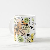 Farbenfrohe Abstrakte Kunst Zeichnend Kaffeetasse (Vorderseite Links)