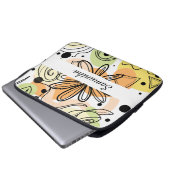 Farbenfrohe Abstrakte Kunst Zeichnend Laptopschutzhülle (Vorne Knopf)