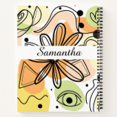 Farbenfrohe Abstrakte Kunst Zeichnend Notizblock (Rückseite)