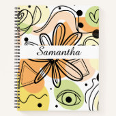 Farbenfrohe Abstrakte Kunst Zeichnend Notizblock (Vorderseite)