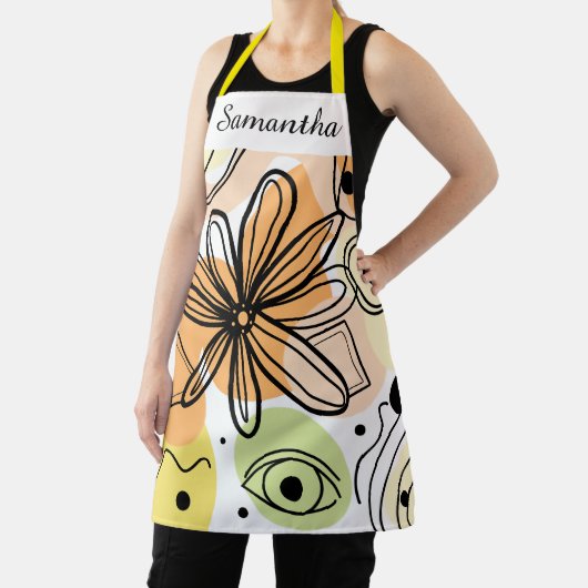 Farbenfrohe Abstrakte Kunst Zeichnend Schürze (InSitu)