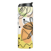 Farbenfrohe Abstrakte Kunst Zeichnend Thermosbecher (Nach links gedreht)