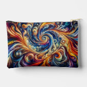 Farbenfrohe Abstrakte Kunst Zubehörtasche (Rückseite)