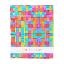 Farbenfrohe Abstrakte Kunstfamilie Name Moderner S