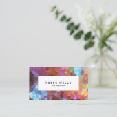 Farbenfrohe Abstrakte Kunstgeometrie Visitenkarte (Stehend Vorderseite)