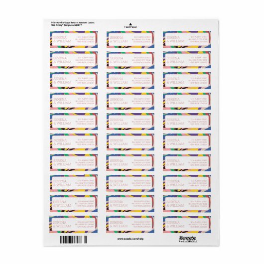Farbenfrohe Abstrakte Kunsthochzeit (Vorne)