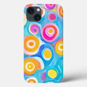 Farbenfrohe Abstrakte Kunstkreise Kunstspass Case-Mate iPhone Hülle