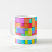 Farbenfrohe Abstrakte Künstlerin NAME Angesagt Mod Kaffeetasse (Vorderseite Links)