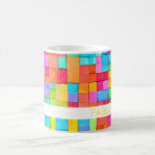Farbenfrohe Abstrakte Künstlerin NAME Angesagt Mod Kaffeetasse (Mittel)