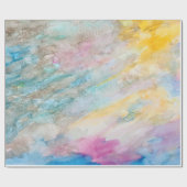 Farbenfrohe Abstrakte Kunstmalerei Geschenkpapier (Flach)