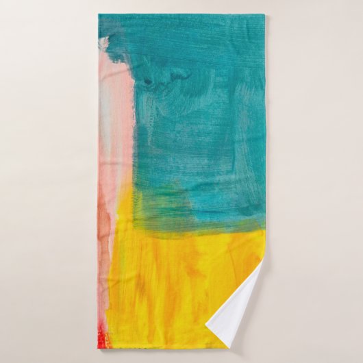 Farbenfrohe Abstrakte Kunstmalerei Hintergrund. Mo Badehandtuch (Badehandtuch)