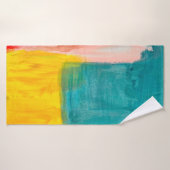 Farbenfrohe Abstrakte Kunstmalerei Hintergrund. Mo Badehandtuch (Badehandtuch)