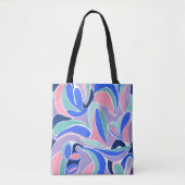 Farbenfrohe Abstrakte Kunstmalerei Tote Tasche (Vorderseite)