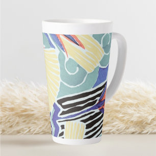 Farbenfrohe Abstrakte Kunstmuster von E.A. Séguy Milchtasse