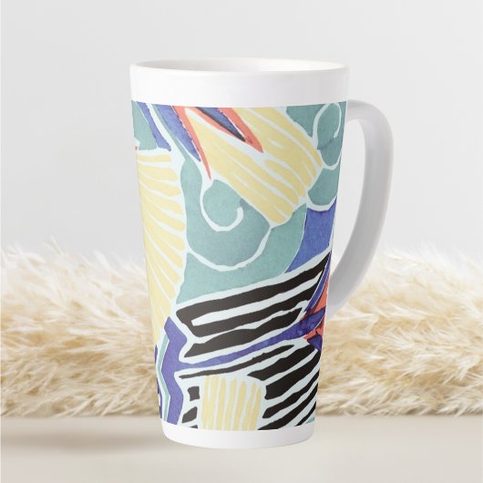 Farbenfrohe Abstrakte Kunstmuster von E.A. Séguy Milchtasse