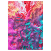 Farbenfrohe abstrakte Kunstpalette Klemmbrett (Rückseite)