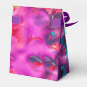Farbenfrohe abstrakte Kunstpalette wirbeln Geschenkschachtel (Rückseite)