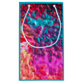 Farbenfrohe abstrakte Kunstpalette wirbeln Kleine Geschenktüte (Rückseite)