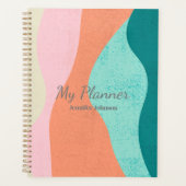 Farbenfrohe Abstrakte Kunstplaner - Personalisiert Planer (Vorderseite)