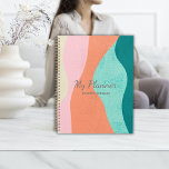 Farbenfrohe Abstrakte Kunstplaner - Personalisiert Planer<br><div class="desc">Herzlich willkommen in unserem Zazzle Shop! Unser farbenfroher Abstrakter Kunstplaner ist darauf ausgelegt, Ihren Alltag mit einem lebhaften Farb- und Organisationsschub zu verbinden. Dieser Planer ist in atemberaubenden türkisfarbenen, grünen, weichen Rosa- und Grautönen gehalten und behalte nicht nur auf dem richtigen Weg, sondern verleiht auch seinem Tag einen künstlerischen Flair....</div>