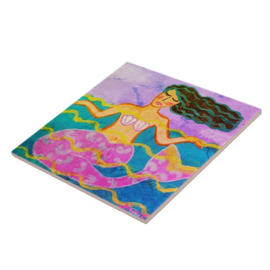 Farbenfrohe Abstrakte Kunstschmiede Fliese (Seite)