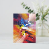 Farbenfrohe Abstrakte Kunstvorlage Postkarte (Stehend Vorderseite)
