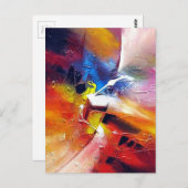 Farbenfrohe Abstrakte Kunstvorlage Postkarte (Vorne/Hinten)