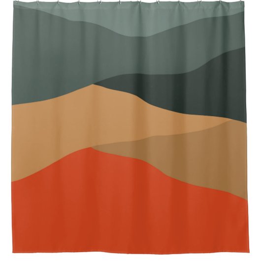 Farbenfrohe abstrakte Landschaft Duschvorhang (Vorderseite)