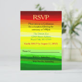 Farbenfrohe abstrakte Landschaft - Empfang RSVP Ca Einladung (Stehend Vorderseite)