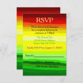 Farbenfrohe abstrakte Landschaft - Empfang RSVP Ca Einladung (Vorne/Hinten)