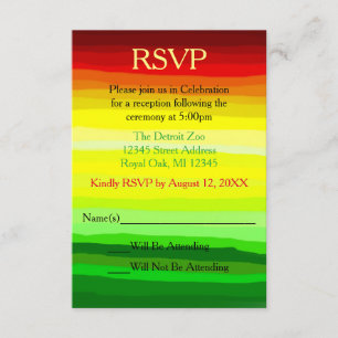 Farbenfrohe abstrakte Landschaft - Empfang RSVP Ca Einladung
