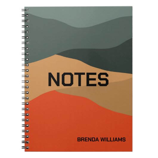 Farbenfrohe abstrakte Landschaft Notizblock (Vorderseite)